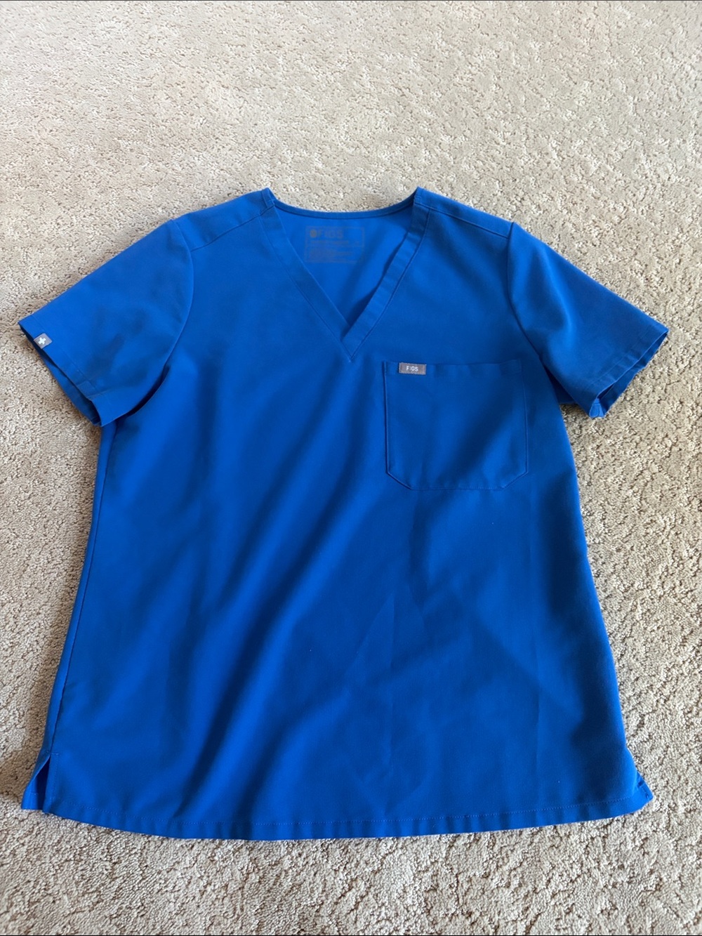 Figs V-Neck Scrub Top - Royal Blue Medium